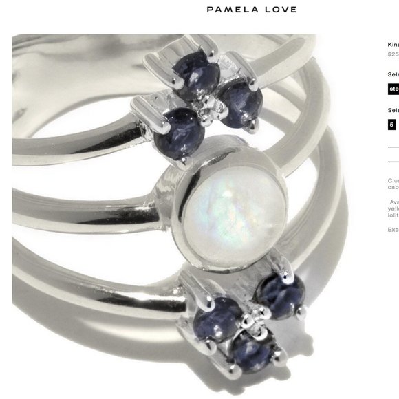 Pamela Love "kinetic cuff"  with iolite and moon stone - Picture 9 of 9